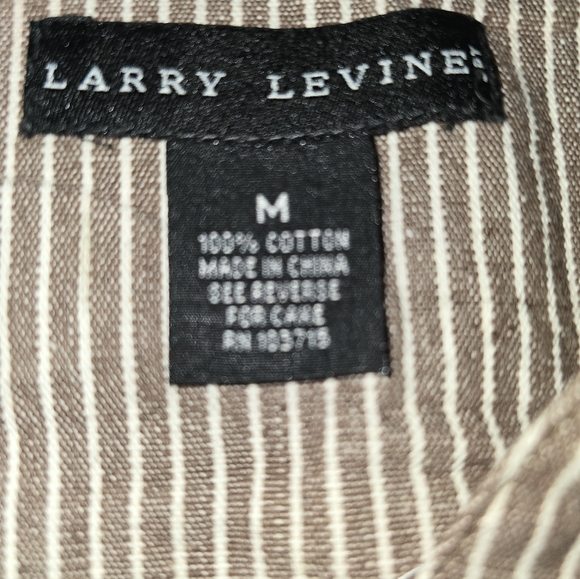 Larry Levine Women Brown Railroad Stripe Crop Vest M - Picture 4 of 5